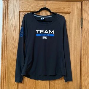 F45 Women’s Coach Uniform Long Sleeve size medium - Blue & Black